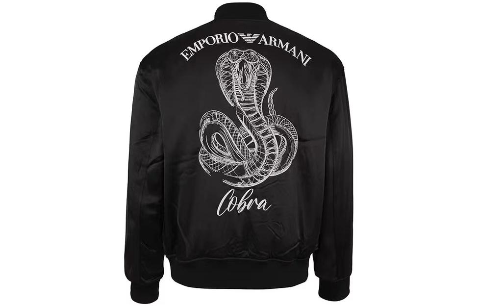 EMPORIO ARMANI FW22  Reversible Logo Bomber Jacket Black 6L1BP51-NNMZ1-0999