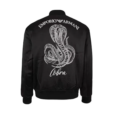 EMPORIO ARMANI FW22 Reversible Logo Bomber Jacket Black 6L1BP51-NNMZ1-0999