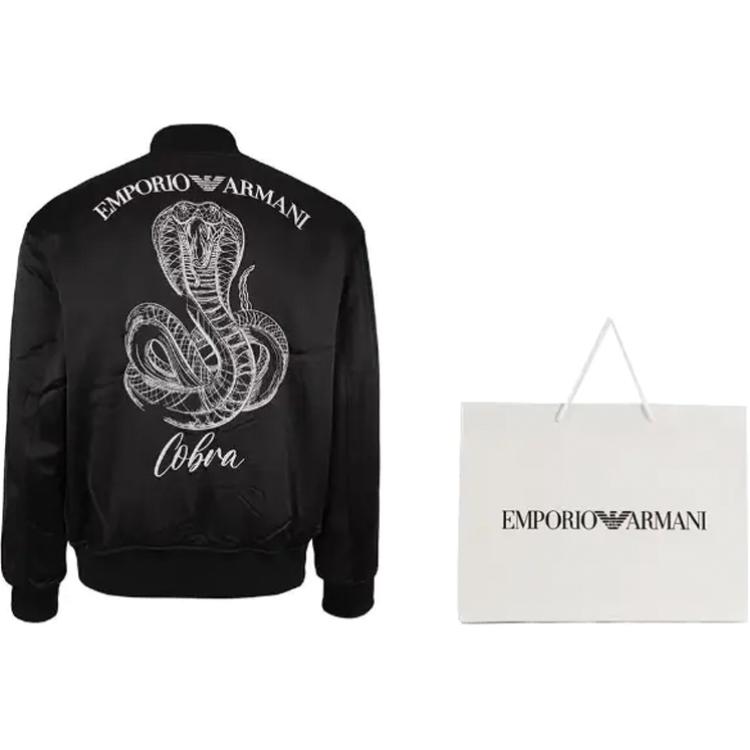 Purchase EMPORIO ARMANI FW22 雙面標誌飛行夾克 黑色 6L1BP51-NNMZ1-0999