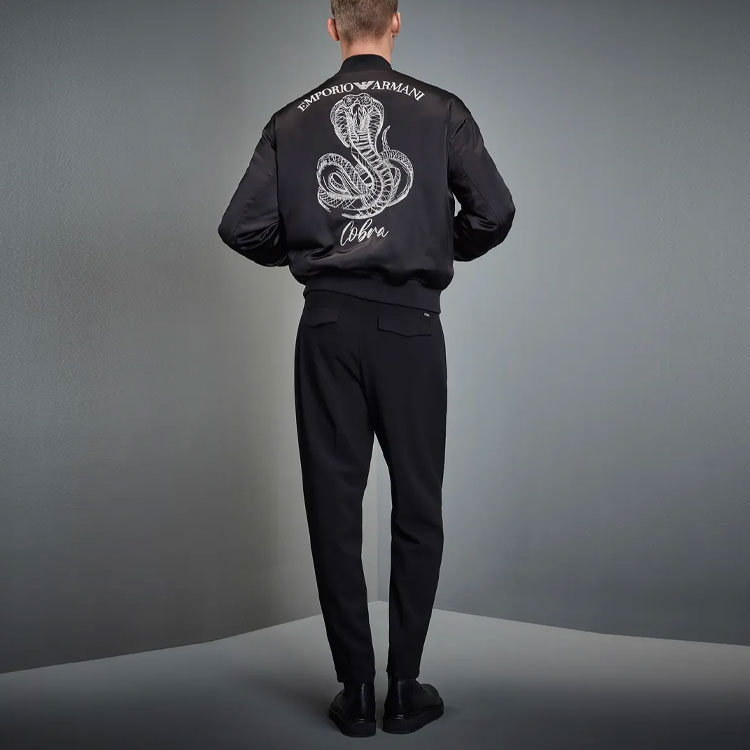 Details for EMPORIO ARMANI FW22 雙面標誌飛行夾克 黑色 6L1BP51-NNMZ1-0999