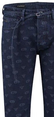 Emporio Armani FW22 修身蓝色花卉印花牛仔裤 6L1J75-1DMAZ-0920 Cheap Emporio Armani FW22 修身蓝色花卉印花牛仔裤 6L1J75-1DMAZ-0920