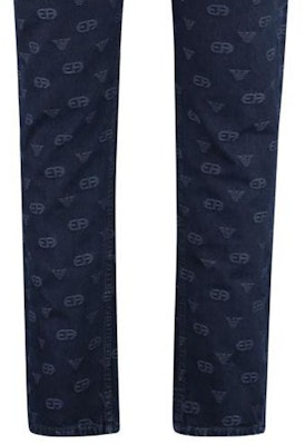 Emporio Armani FW22 修身蓝色花卉印花牛仔裤 6L1J75-1DMAZ-0920 1