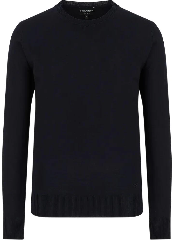 emporio-armani-fw-22-solid-color-crewneck-knit-sweater-navy-blue-8-n1-m421-m67-z1-0922
