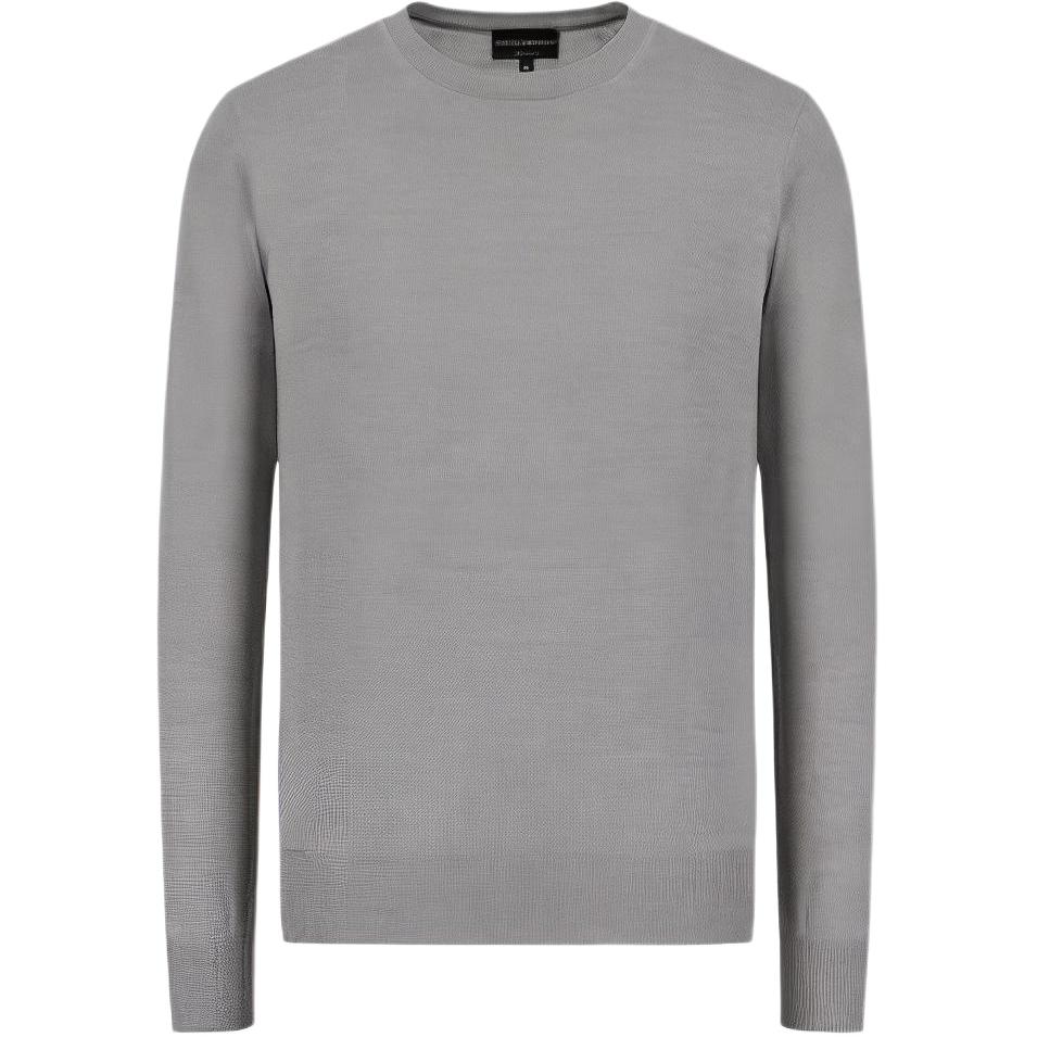 EMPORIO ARMANI FW22  Solid Color Crewneck Sweater 8N1M42-1M67Z-0610