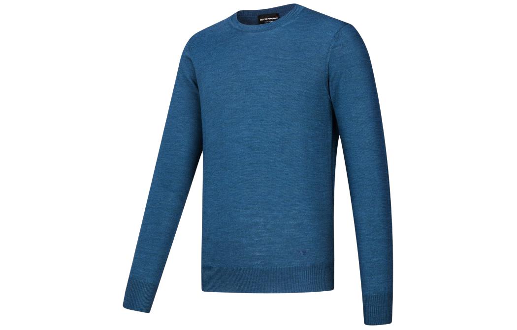 Cheap EMPORIO ARMANI FW22  Solid Color Crewneck Sweater 8N1M42-1M67Z-0610