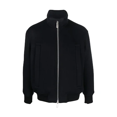 Emporio Armani FW22 Solid Color Zip Jacket Black 6L1BA9-1NMYZ-0999