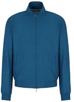Emporio Armani FW22 Solid High Neck Zip-Up Jacket Blue H31R29-C1036-1714 Emporio Armani FW22 Solid High Neck Zip-Up Jacket Blue H31R29-C1036-1714