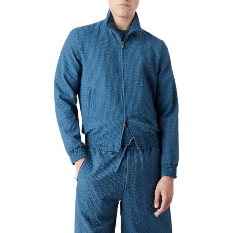 Emporio Armani FW22  Solid High Neck Zip-Up Jacket Blue H31R29-C1036-1714 圖 5