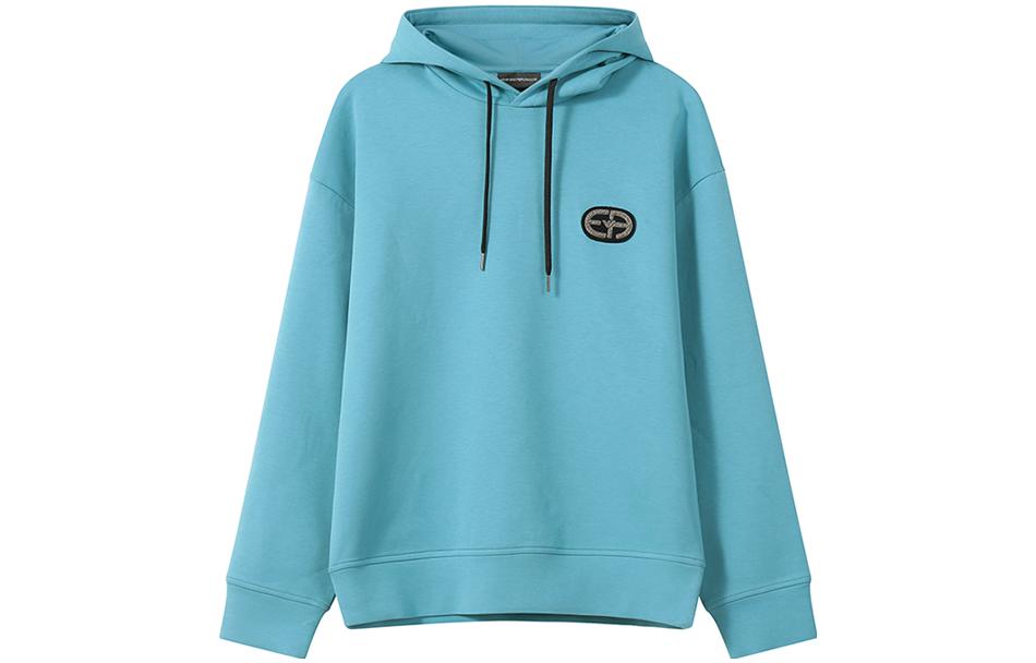 EMPORIO ARMANI FW22  Solid Logo Sweatshirt Light Blue. 6L1M84-1JHSZ-0736