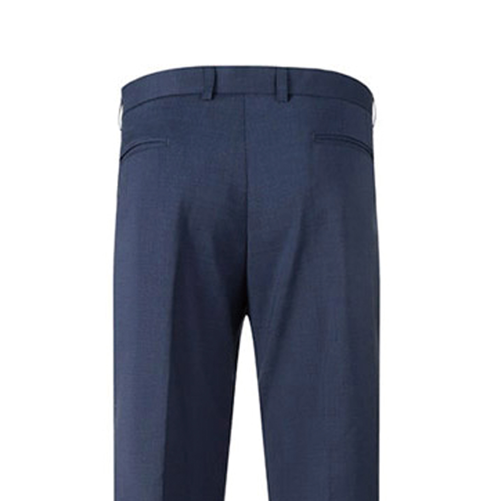 Cheap Emporio Armani FW22 Celana Panjang Pleated Lurus Solid - Biru Navy H31P68-01504-919