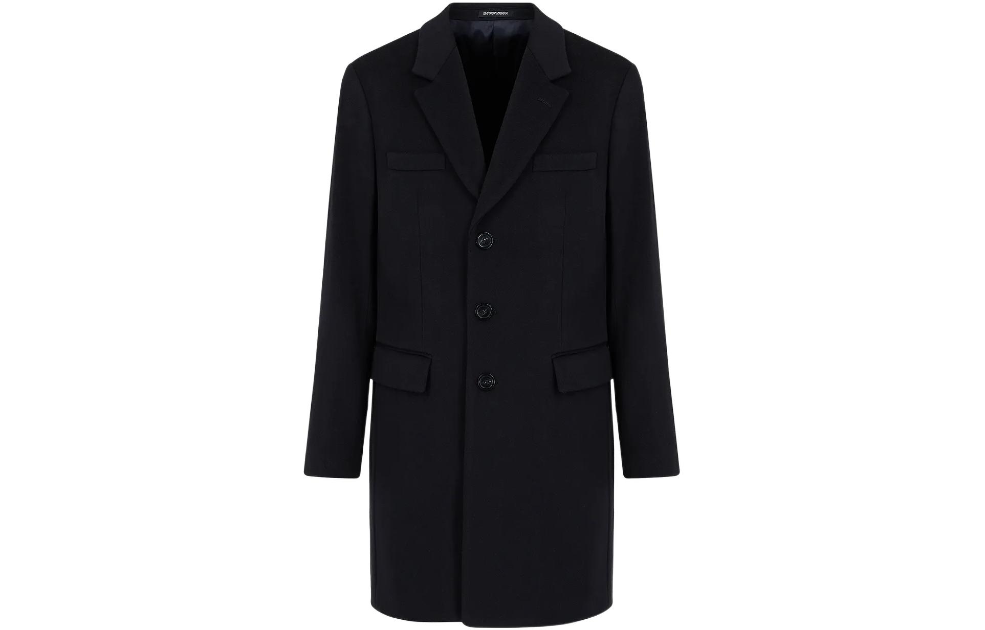 Order Emporio Armani FW22 深藍色單排扣大衣 01L650-01699-1922