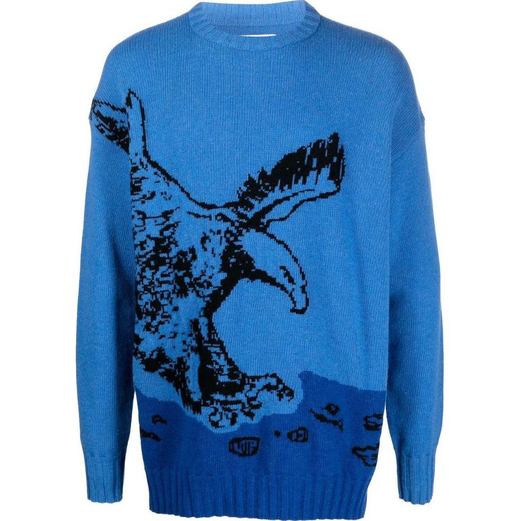 EMPORIO ARMANI FW22  Sustainable Eagle Sweater Blue 6L1MZ-A1M5F-ZF939