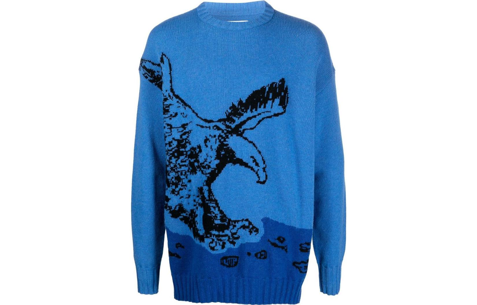 Order EMPORIO ARMANI FW22  Sustainable Eagle Sweater Blue 6L1MZ-A1M5F-ZF939