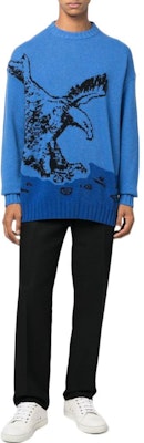 EMPORIO ARMANI FW22 Sustainable Eagle Sweater Blue 6L1MZ-A1M5F-ZF939 Lookbook EMPORIO ARMANI FW22 Sustainable Eagle Sweater Blue 6L1MZ-A1M5F-ZF939