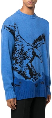 EMPORIO ARMANI FW22 Sustainable Eagle Sweater Blue 6L1MZ-A1M5F-ZF939 Purchase EMPORIO ARMANI FW22 Sustainable Eagle Sweater Blue 6L1MZ-A1M5F-ZF939