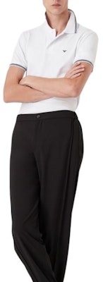 EMPORIO ARMANI FW22 White Polo Shirt with Contrast Stripes and Logo Print. 8N1FB4-JPTZ1-0100 Shop EMPORIO ARMANI FW22 White Polo Shirt with Contrast Stripes and Logo Print. 8N1FB4-JPTZ1-0100