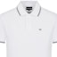 Sizing EMPORIO ARMANI FW22 White Polo Shirt with Contrast Stripes and Logo Print. 8N1FB4-JPTZ1-0100