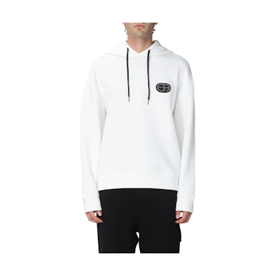 EMPORIO ARMANI FW22 White Solid Pullover Hoodie. 6L1M841JHSZ0101