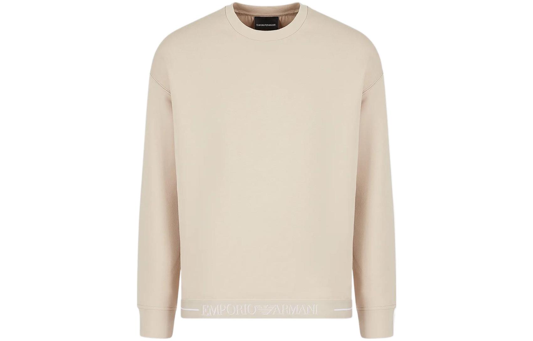 Emporio Armani FW22 Beige Crewneck Pullover Sweatshirt 6L1MM41-JHSZ1-0135