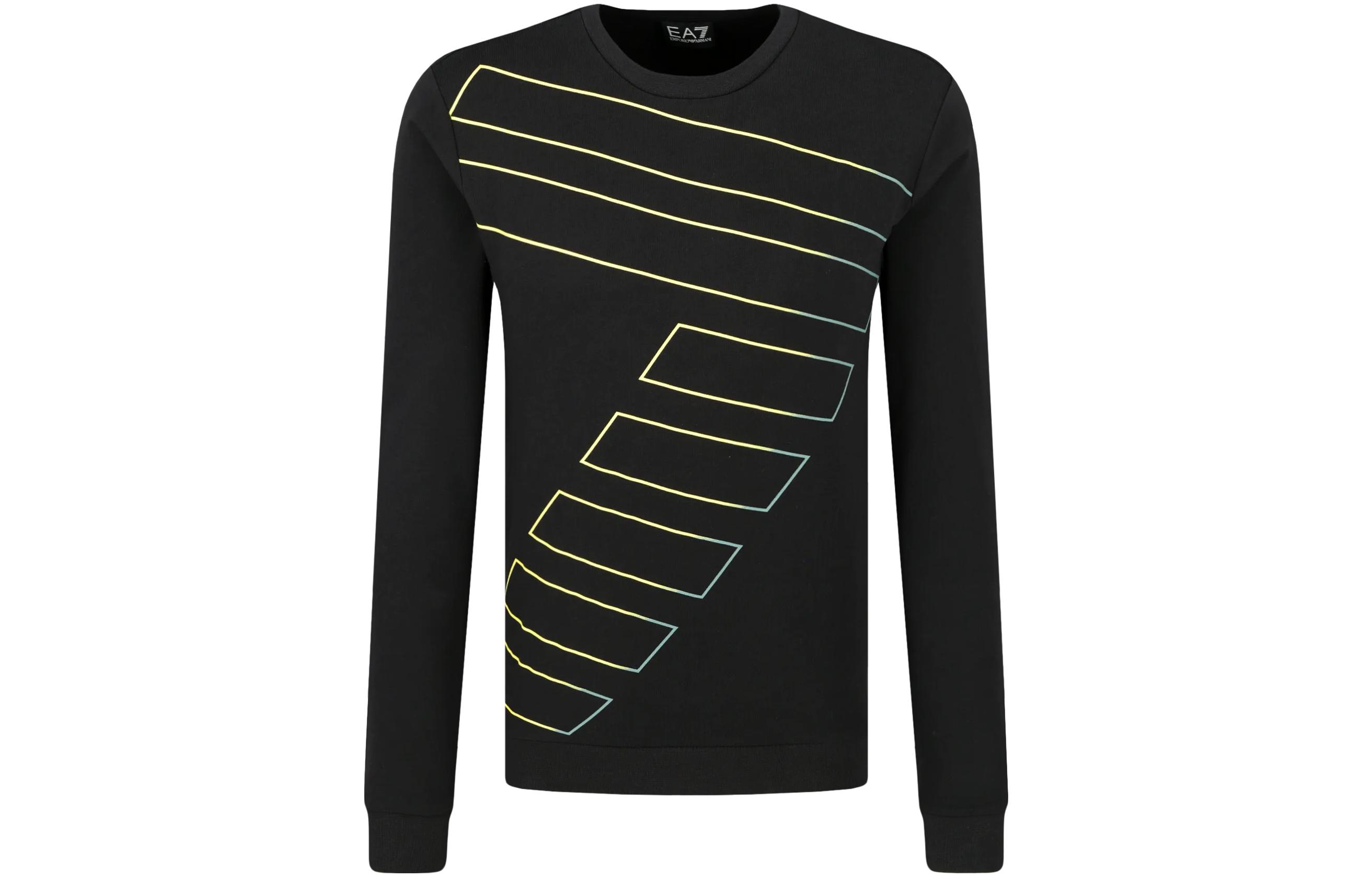 Emporio Armani FW22 Black Crew Neck Pullover Long-Sleeve Sweatshirt 3HPM71-PJ05Z-1200