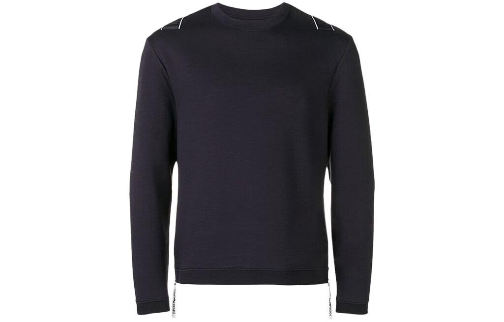 Emporio Armani FW22 Black Crewneck Sweatshirt with Back Lettering 3G1ML4-1JHSZ-F973
