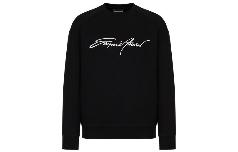 Emporio Armani FW22 Black Crewneck Sweatshirt with Embroidered Logo 6L1ML81-JHSZ1-0055 圖 2