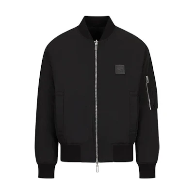 Emporio Armani FW22 Black Dual-Zip Jacket with Logo Print 6L1BH41-NMXZ1-0999