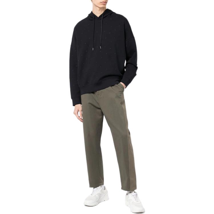 Emporio Armani FW22 Black Embroidered Oversized Hoodie for Men 6L1M79-1JHSZ-0012 圖 4