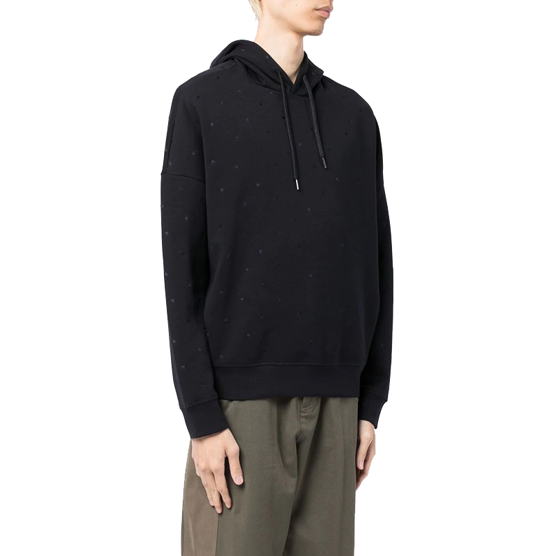 Emporio Armani FW22 Black Embroidered Oversized Hoodie for Men 6L1M79-1JHSZ-0012 圖 5