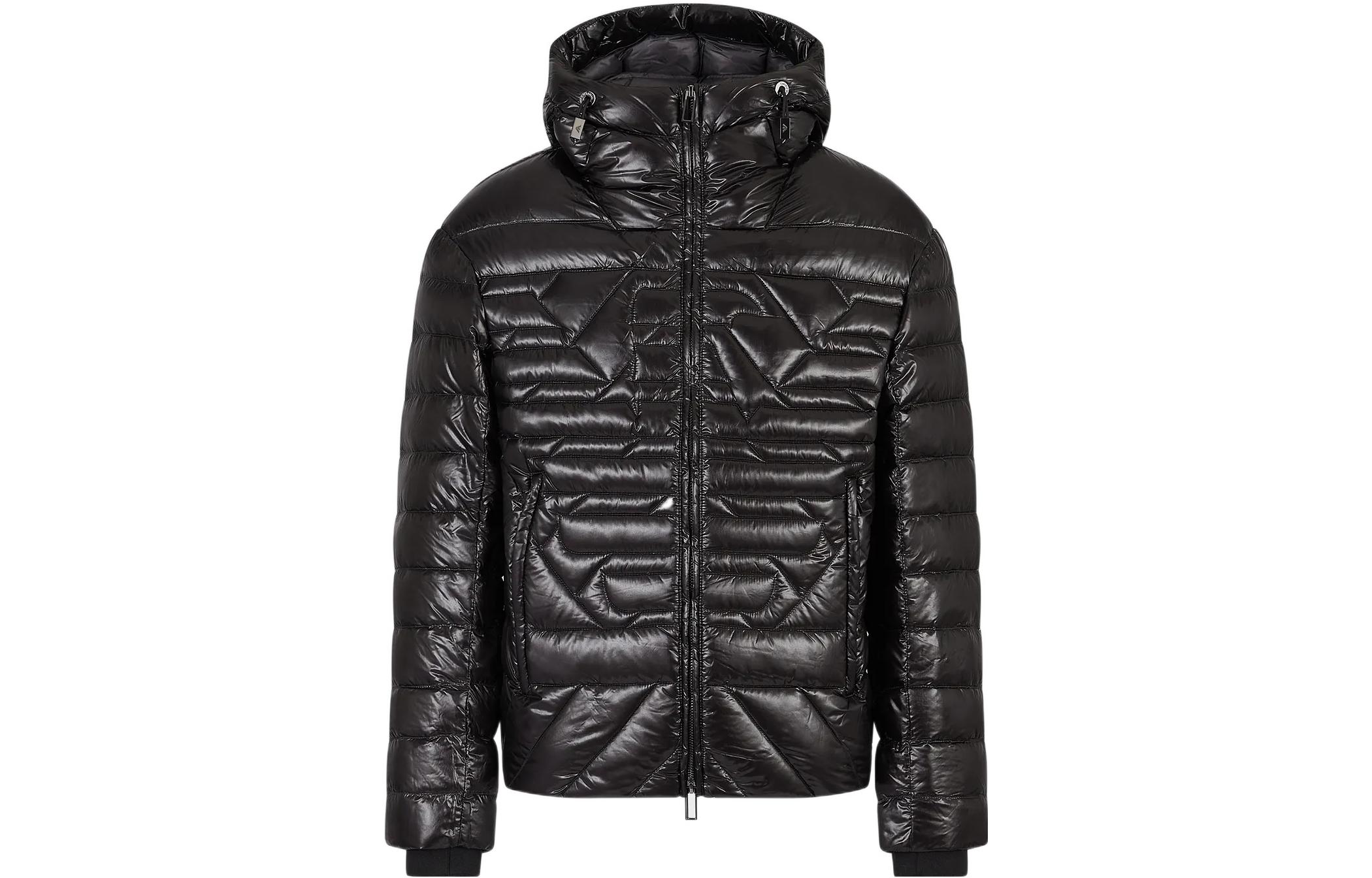 Emporio Armani FW22 Black Hooded Zip-Up Jacket 6L1BN71-NPDZ1-0920