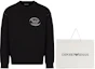 Lookbook Emporio Armani FW22 Black Logo Print Crewneck Sweatshirt Oversized Hitam 6L1M82-1JHSZ-0999