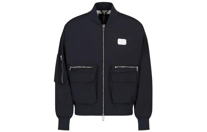 Emporio Armani FW22 Black Multi-Pocket Baseball Collar Jacket 6L1BM41-NKWZ1-0920