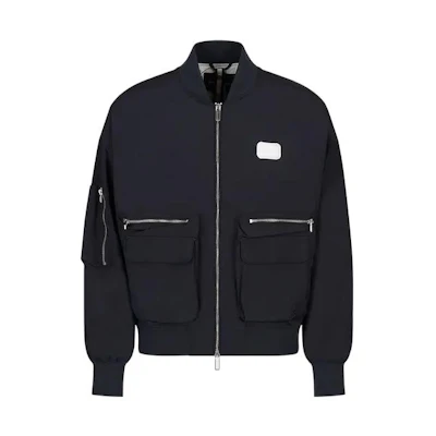 Emporio Armani FW22 Black Multi-Pocket Baseball Collar Jacket 6L1BM41-NKWZ1-0920