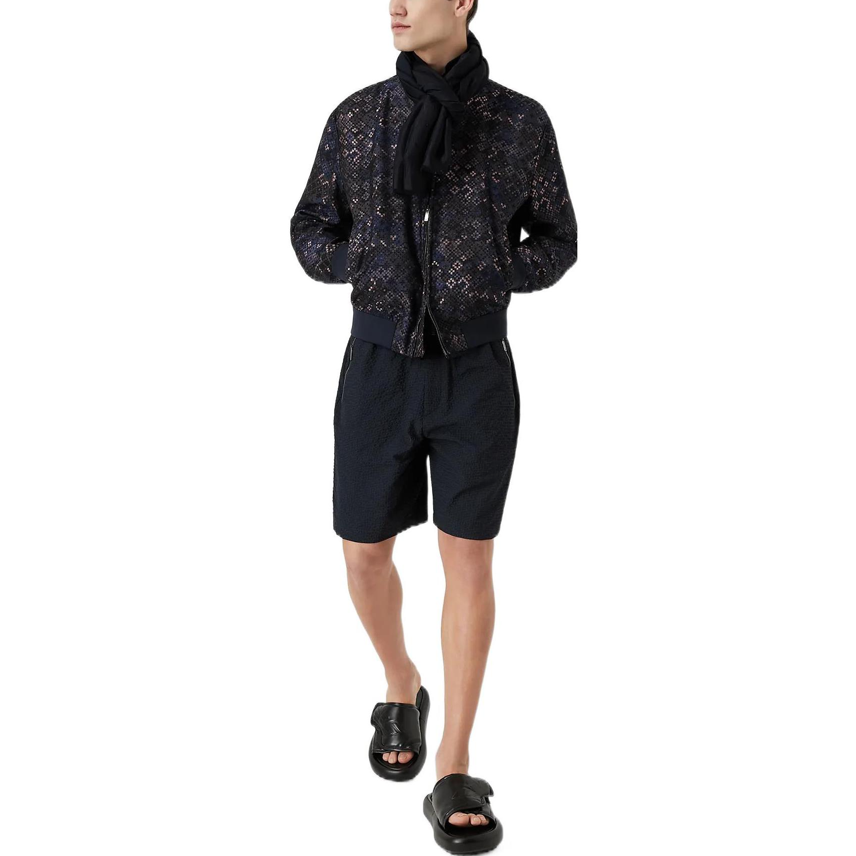 Emporio Armani FW22 Black Sequin Zip-Up Jacket Long Sleeve H31R32-C1080-1919 圖 3