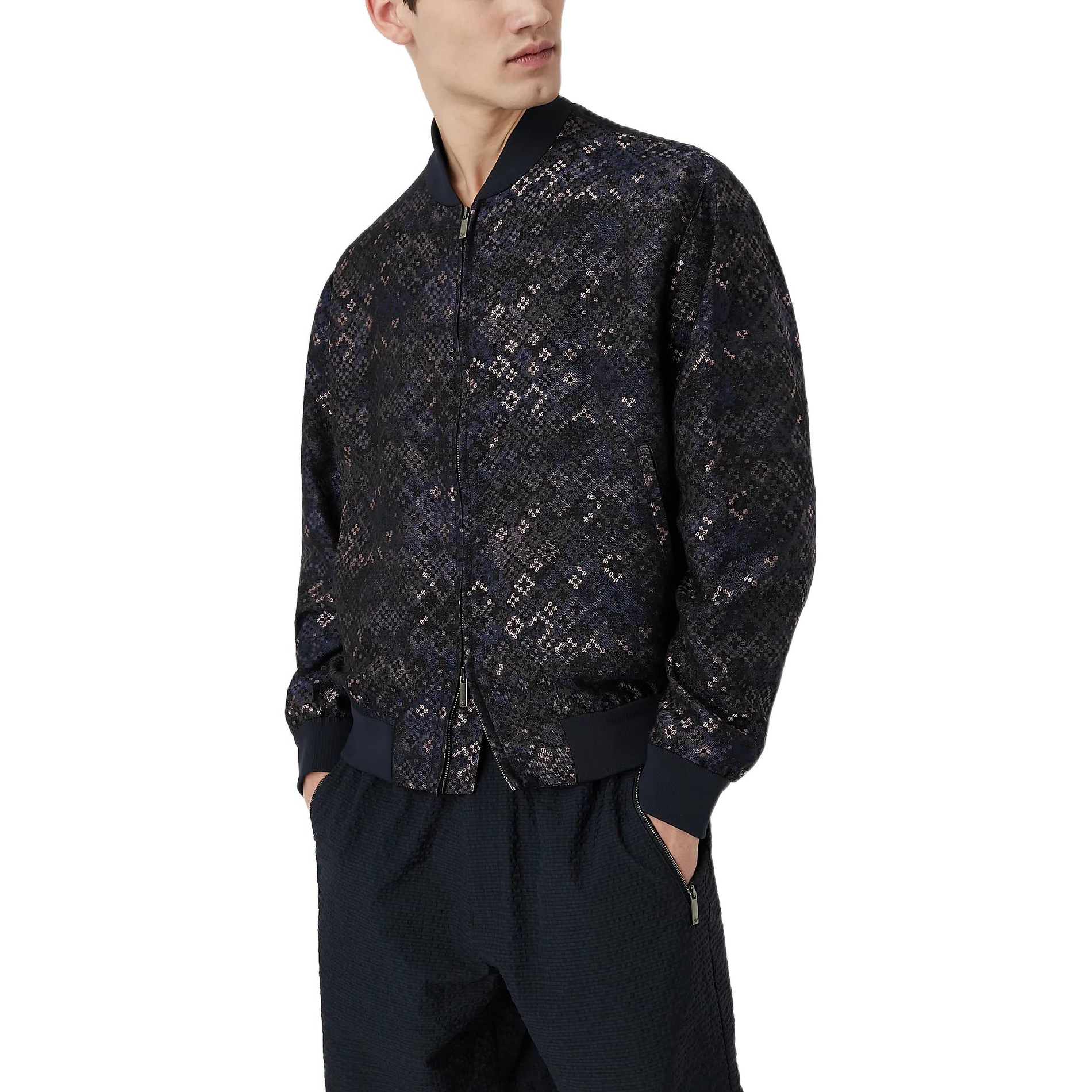 Emporio Armani FW22 Black Sequin Zip-Up Jacket Long Sleeve H31R32-C1080-1919 圖 5