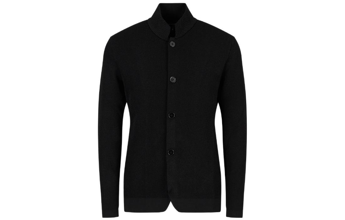 Emporio Armani FW22 Black Solid Single-Breasted Jacket 6L1GY11-MFDZ1-0999