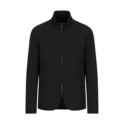 Emporio Armani FW22 Black Solid Zip-Up Jacket 6L1GR61-NNIZ1-0999