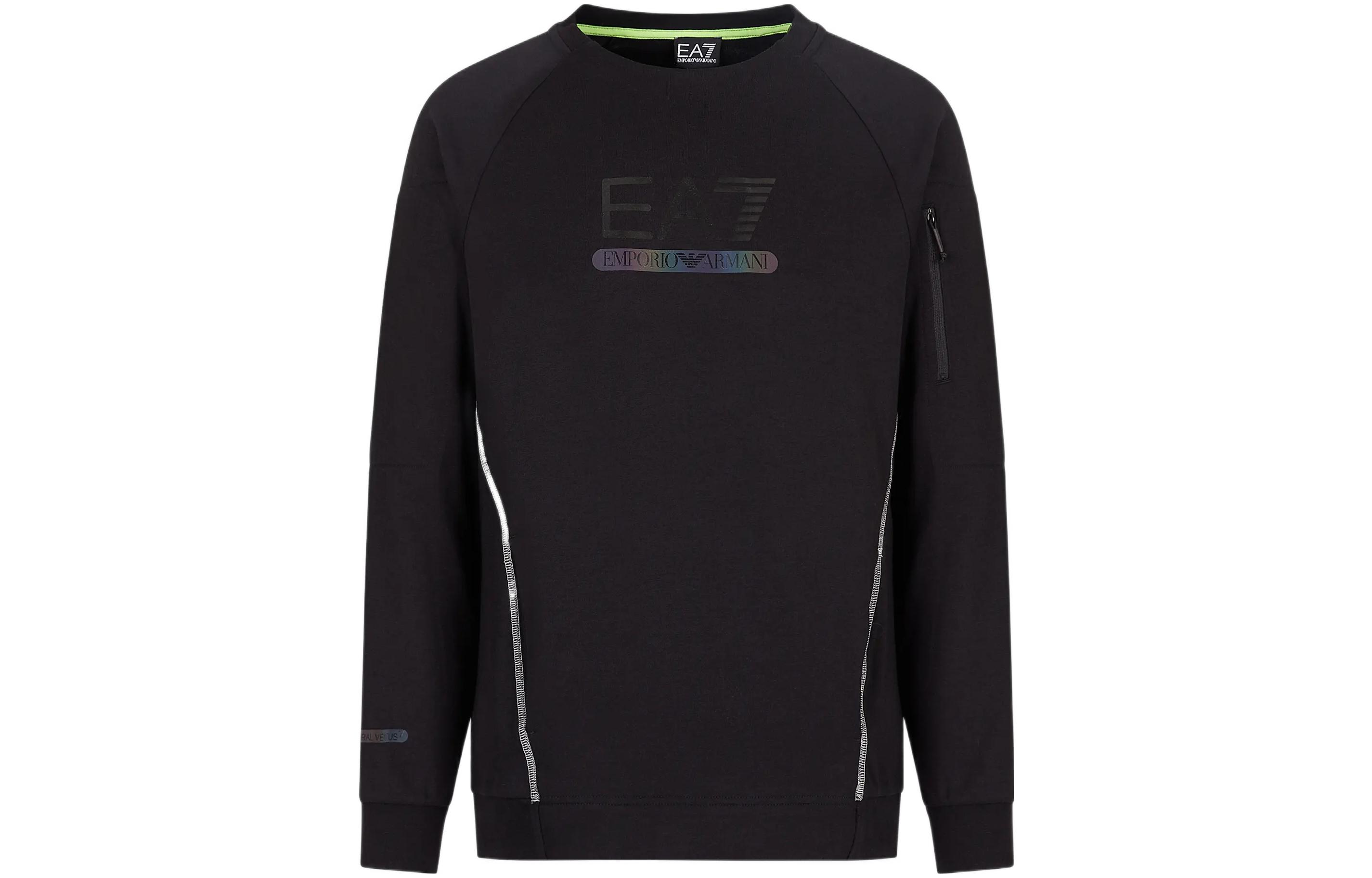 Order Emporio Armani FW22 黑色徽标印花卫衣 6LPM41-PJANZ-1200