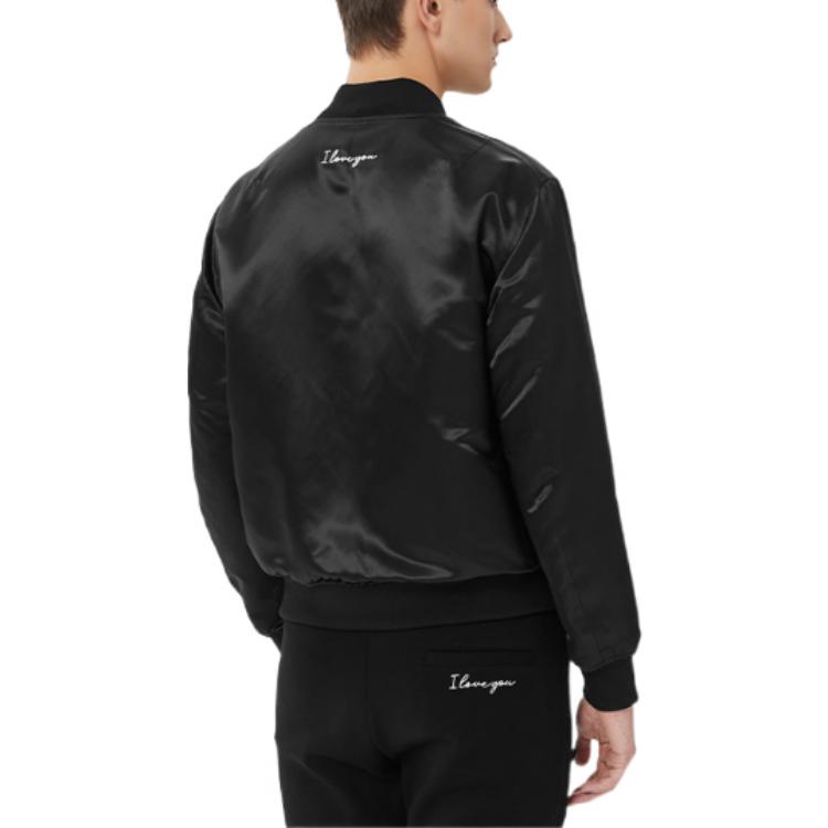 Shop 엠포리오 아르마니 FW22 남성용 블랙 로고 자수 집업 재킷 6L1BG11NRXZ-0999