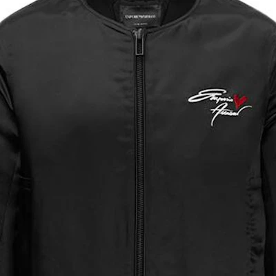 엠포리오 아르마니 FW22 남성용 블랙 로고 자수 집업 재킷 6L1BG11NRXZ-0999 Details for 엠포리오 아르마니 FW22 남성용 블랙 로고 자수 집업 재킷 6L1BG11NRXZ-0999