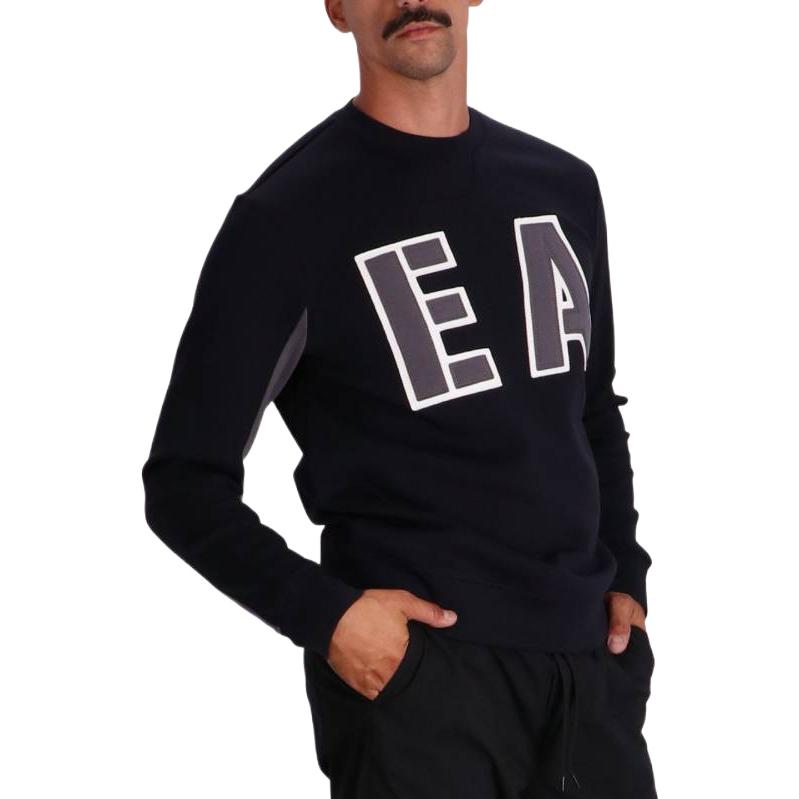 Emporio Armani FW22 Blue Crewneck Sweatshirt with Letter Patch Design 6L1MP4-1JHSZ-0920 圖 5