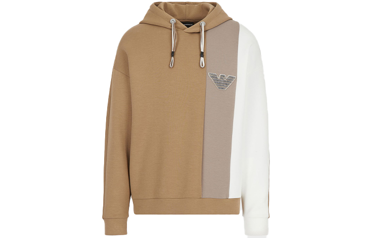 Buy Emporio Armani FW22 Classic Eagle Logo Pullover Hoodie  Colorblock. 3L1MCA-1JHSZ-F116