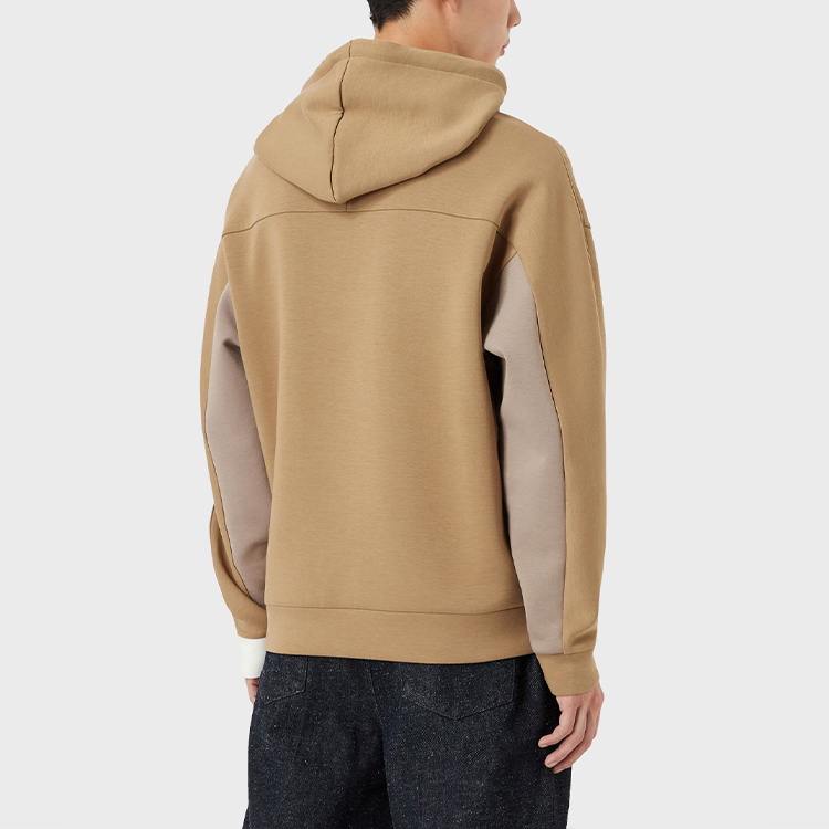 Purchase Emporio Armani FW22 Classic Eagle Logo Pullover Hoodie  Colorblock. 3L1MCA-1JHSZ-F116