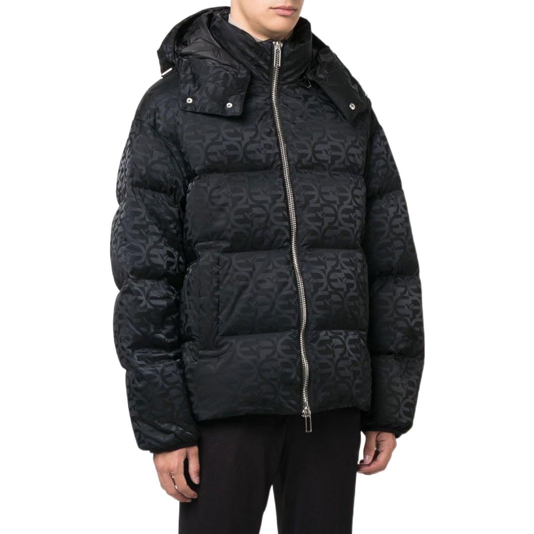 Details for Chaqueta Negra EMPORIO ARMANI FW22 Logo Clásico Acolchada Manga Larga 6L1BH21NLLZ0999