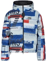 Emporio Armani FW22 EA7 Logo Colorblock Hooded Cotton Jacket for Men Multicolor 6LPB05-PN9FZ-2108 Emporio Armani FW22 EA7 Logo Colorblock Hooded Cotton Jacket for Men Multicolor 6LPB05-PN9FZ-2108