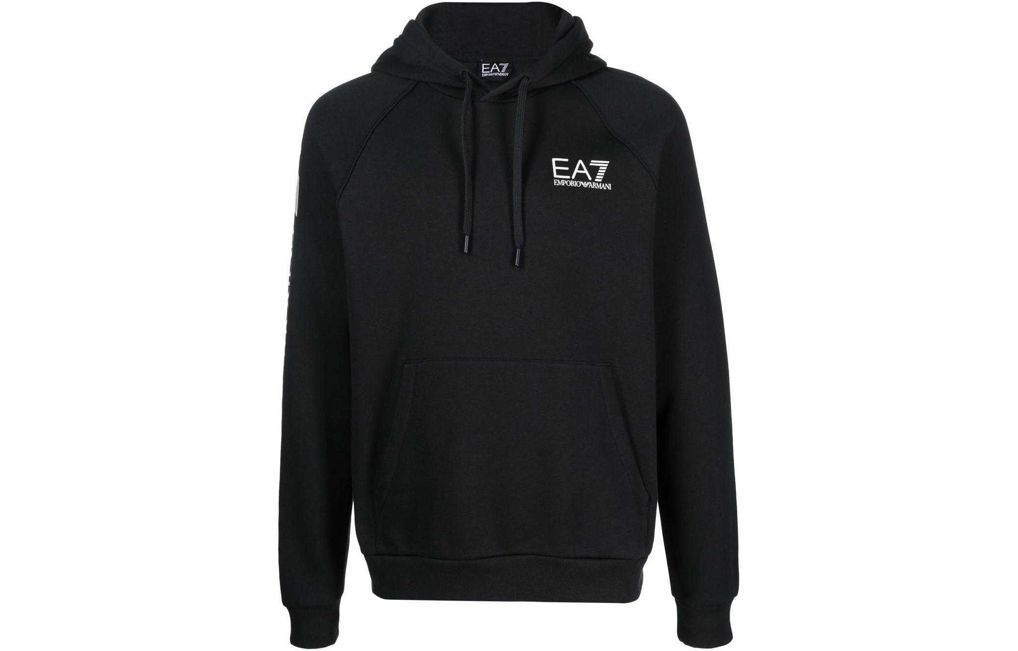 Emporio Armani FW22 EA7 Logo Hoodie Long Sleeve - Navy Blue 8NPM08-PJ07Z-0544