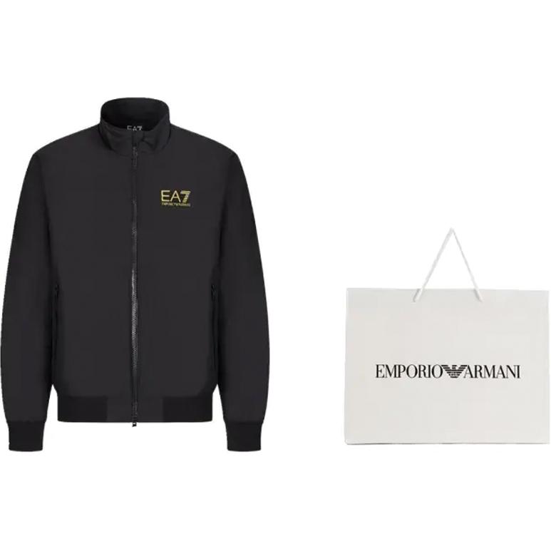 EMPORIO ARMANI FW22 EA7 Logo Print Fleece Zip Jacket Black . 6LPB27-PN27Z-0208 圖 4