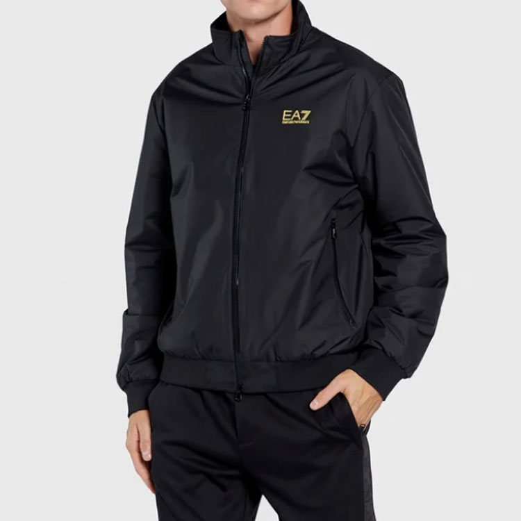 EMPORIO ARMANI FW22 EA7 Logo Print Fleece Zip Jacket Black . 6LPB27-PN27Z-0208 圖 6