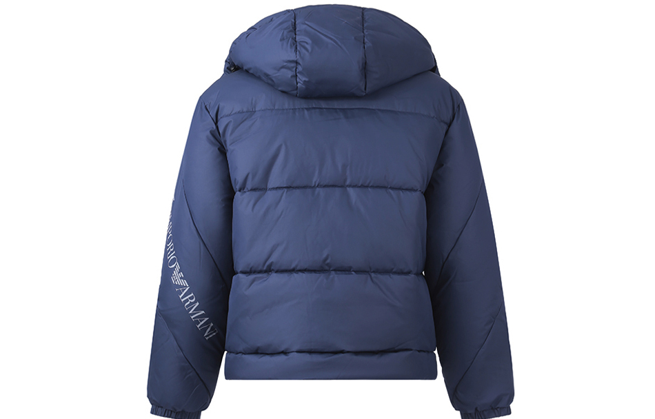 EMPORIO ARMANI FW22 EA7 Logo Print Loose Fit Hooded Cotton Jacket Navy Mens. 6LPK03-PNADZ-1554 圖 5