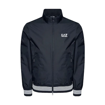 Emporio Armani FW22 EA7 Logo Print Zip-Up Jacket Navy Blue 3KPB01-PN27Z-1578
